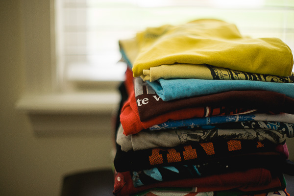 Free Stock Photos for Blogs - Stack of Folded T-Shirts 1