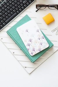 Free Stock Photos for Blogs - Teal and Yellow Office Desk 3