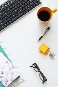 Free Stock Photos for Blogs - Teal and Yellow Office Desk 10