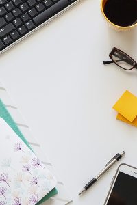 Free Stock Photos for Blogs - Teal and Yellow Office Desk 13