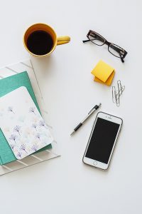 Free Stock Photos for Blogs - Teal and Yellow Office Desk 21