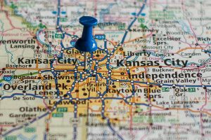 Free Stock Photos for Blogs - Kansas City Missouri Pinpoint on a Map