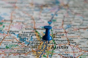 Free Stock Photos for Blogs - Austin Texas Pinpoint on a Map