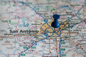 Free Stock Photos for Blogs - San Antonio Texas Pinpoint on a Map