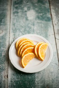 Free Stock Photos for Blogs - Cut Oranges on a Plate 3