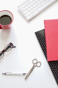 Free Styled Stock Photos for Blogs - Black Red Office Desk 6