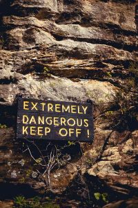 Free Stock Photos for Blogs - Danger Keep Off Rocks 1