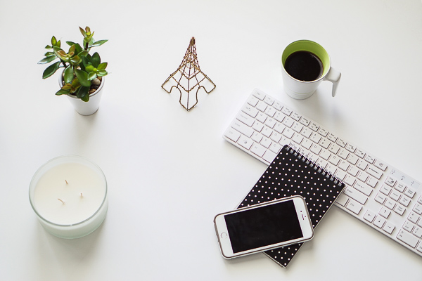 Free Stock Photos for Blogs - Black and Green Office Desk 6