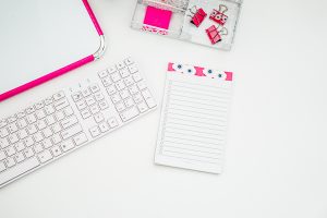 Free Stock Photos for Blogs - Hot Pink Office Desk 2