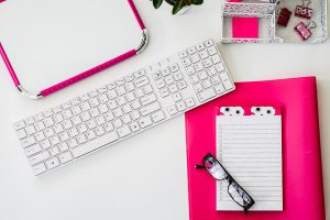 Free Stock Photos for Blogs - Hot Pink Office Desk 4