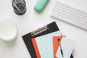 Free Stock Photos for Blogs - Mint Green and Coral Office Desk 5