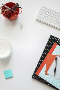 Free Stock Photos for Blogs - Mint Green and Coral Office Desk 7
